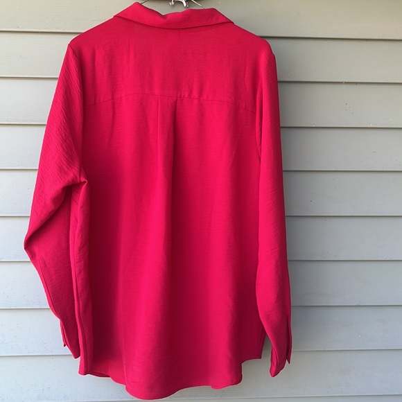 NWT CJ Banks size X 14W red blouse. - Picture 4 of 15